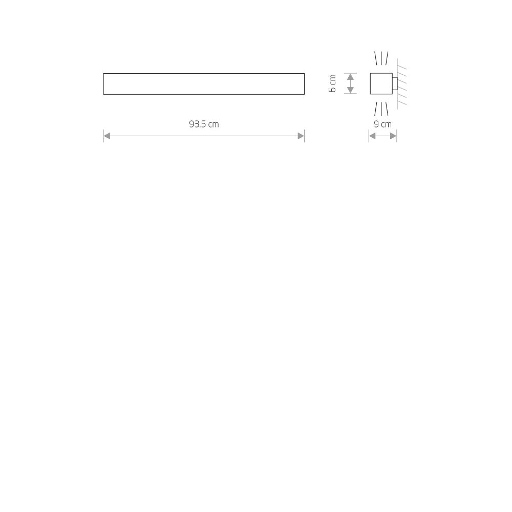SOFT WALL LED GRAPHITE 90X6 wall lamp - Слика 4