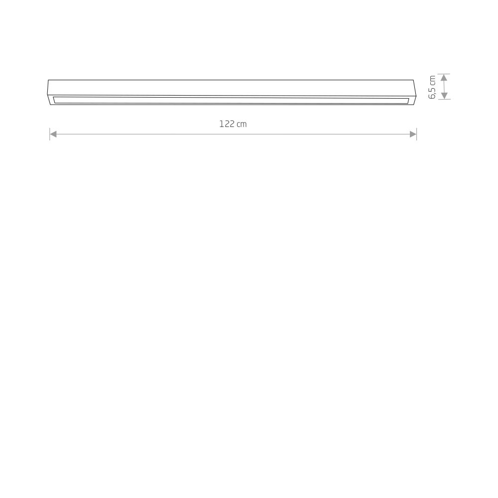 Plafonjera STRAIGHT LED GRAPHITE CEILING 120 - Слика 2