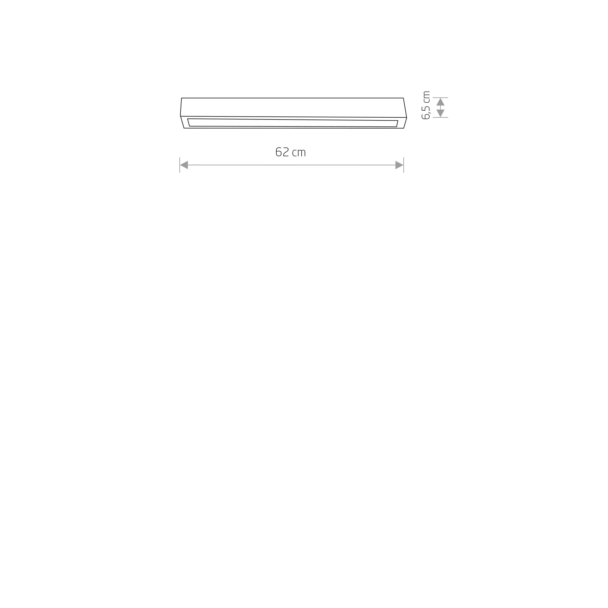 Plafonjera STRAIGHT LED WHITE CEILING 60 - Слика 2