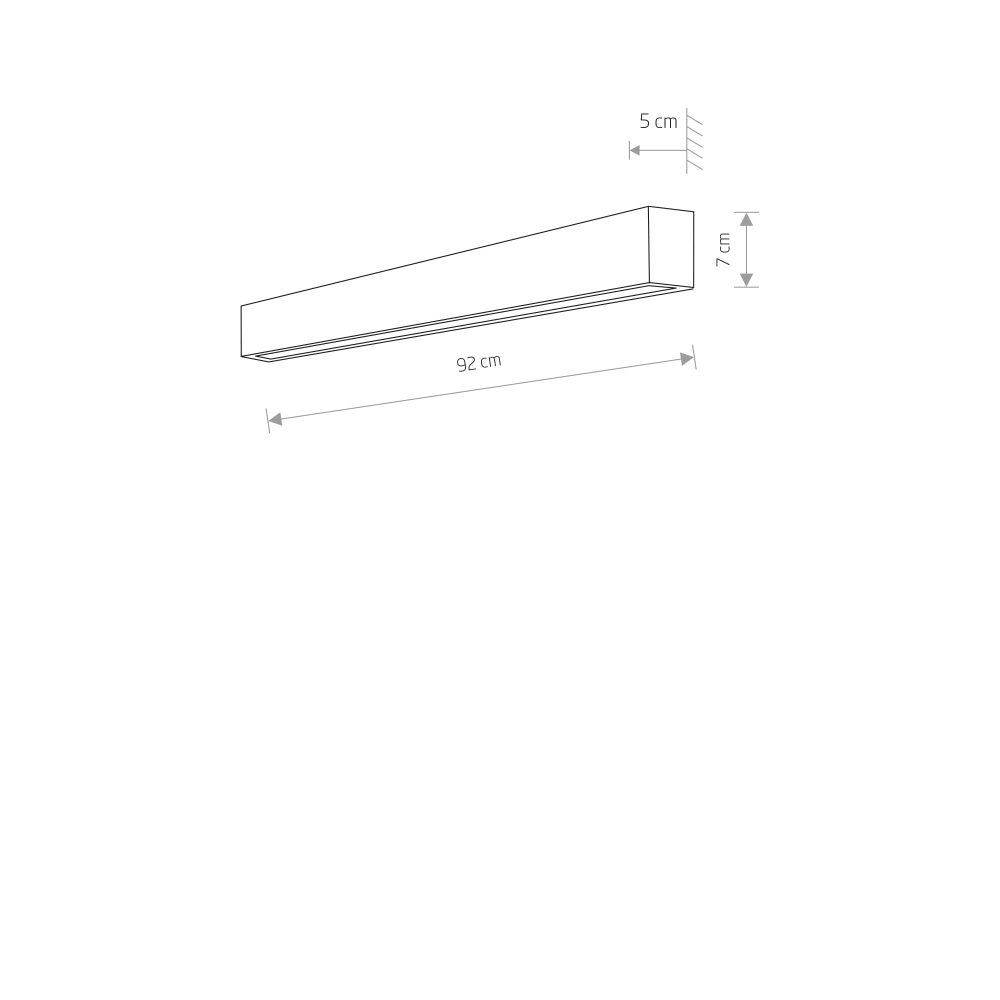 STRAIGHT WALL LED GRAPHITE M - Слика 2