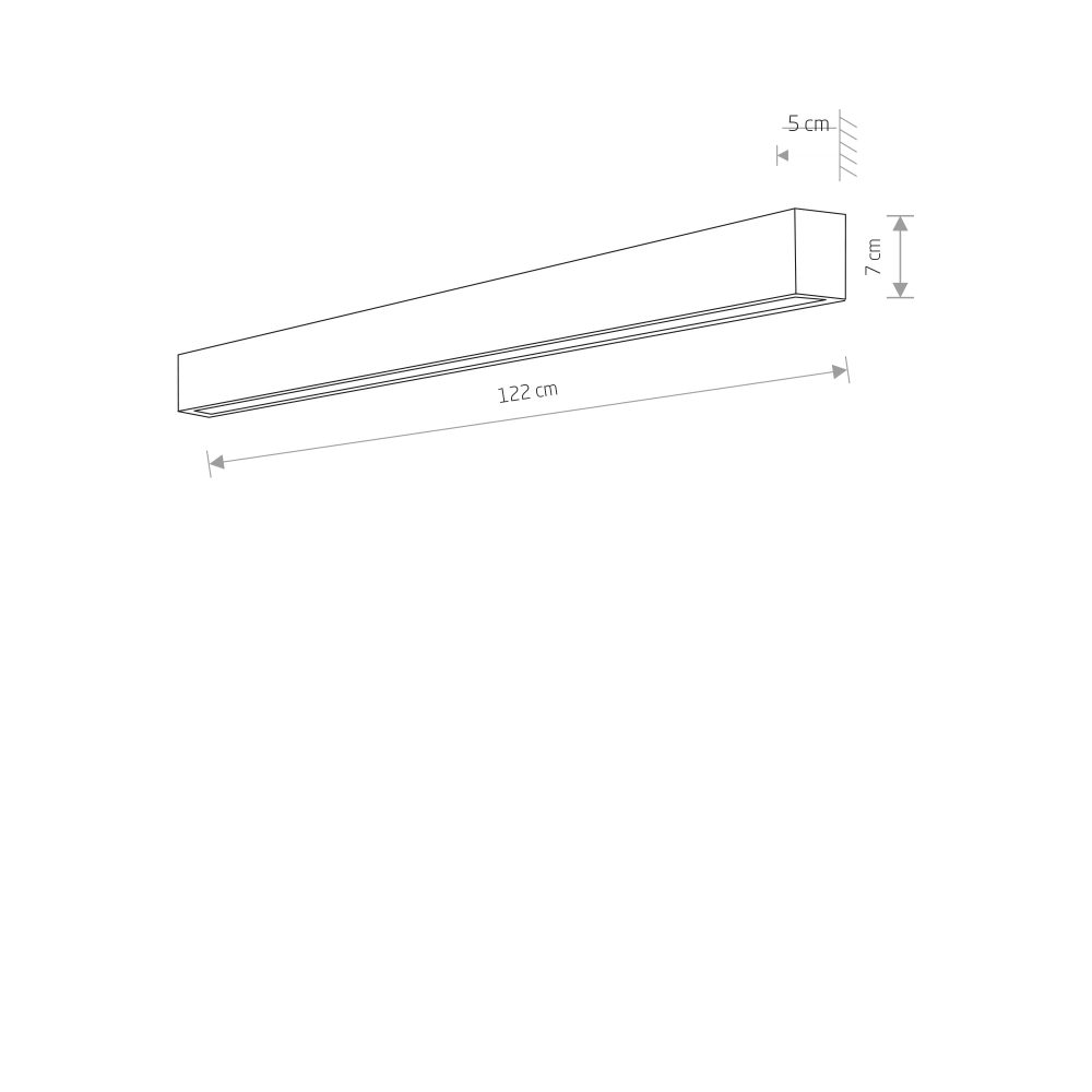 STRAIGHT WALL LED WHITE L - Слика 2