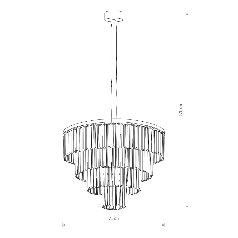 Luster CRISTAL BLACK L pendant - Слика 3
