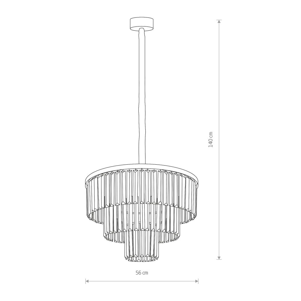 Luster CRISTAL BLACK M pendant - Слика 3
