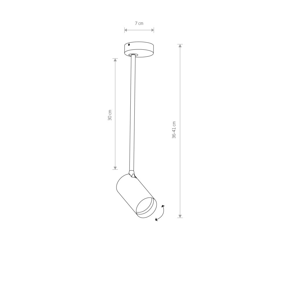 Spot lampa MONO LONG M BLACK/GOLD - Слика 2