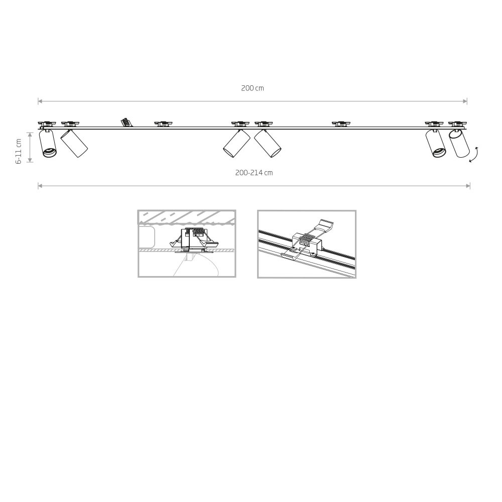 Spot lampe MONO SURFACE VI WHITE - Слика 2