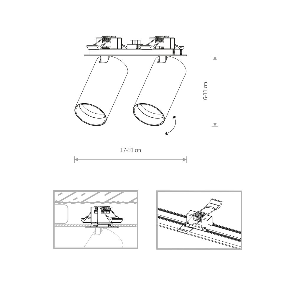 Spot lampe MONO SURFACE II BLACK - Слика 2