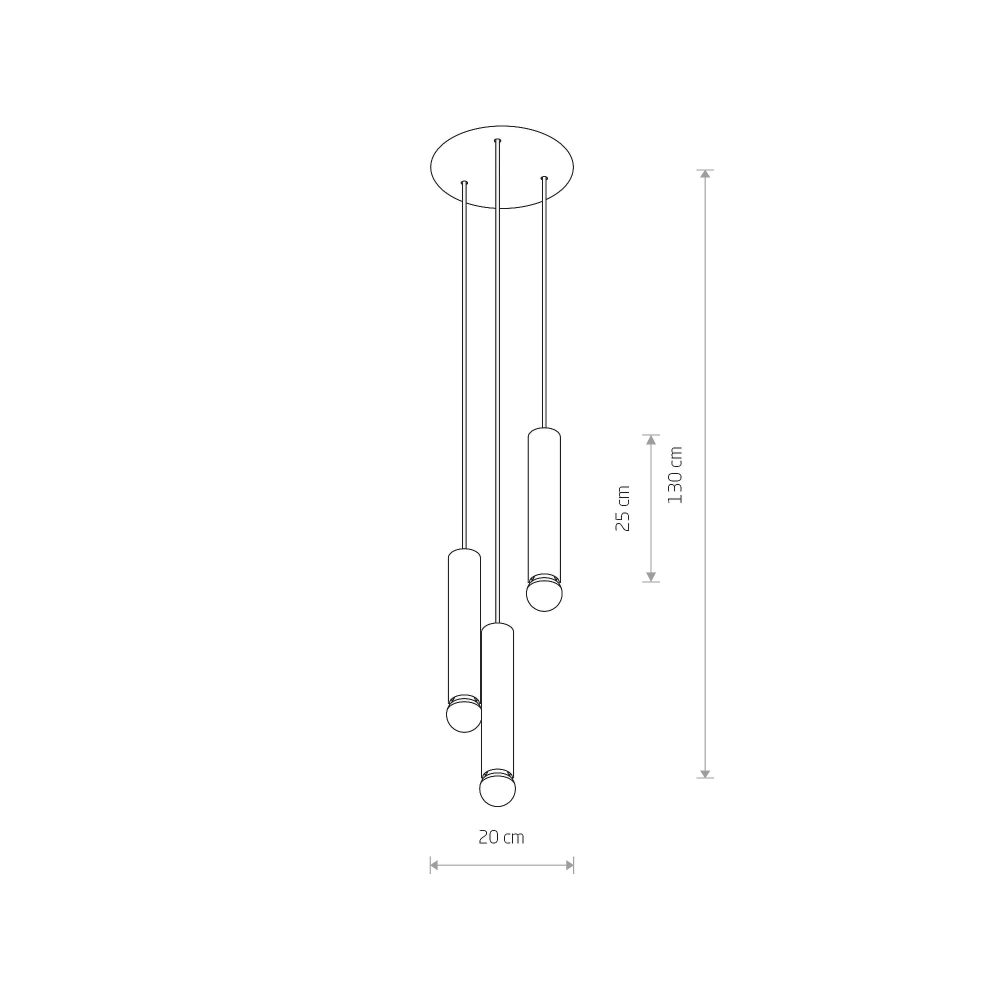BATON SOLID BRASS III pendant - Слика 3