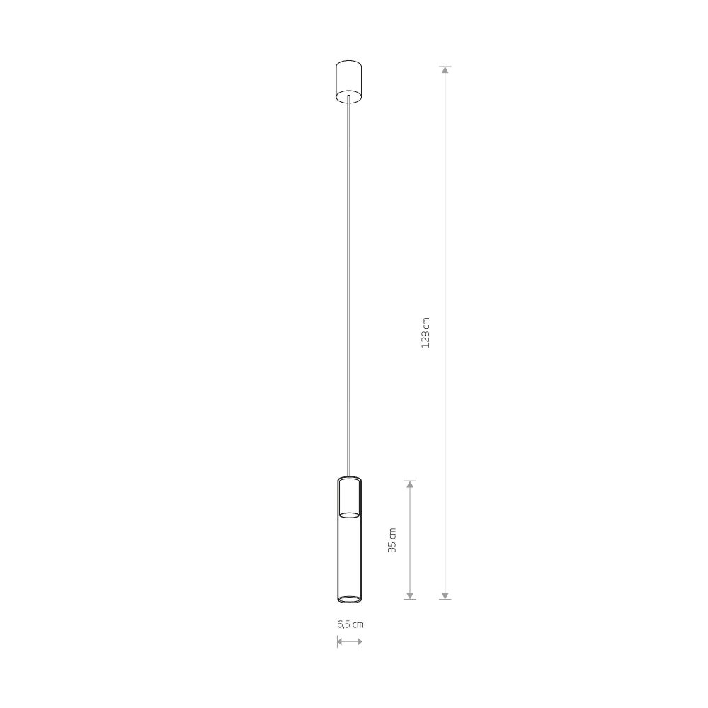 CYLINDER BLACK L pendant - Слика 2