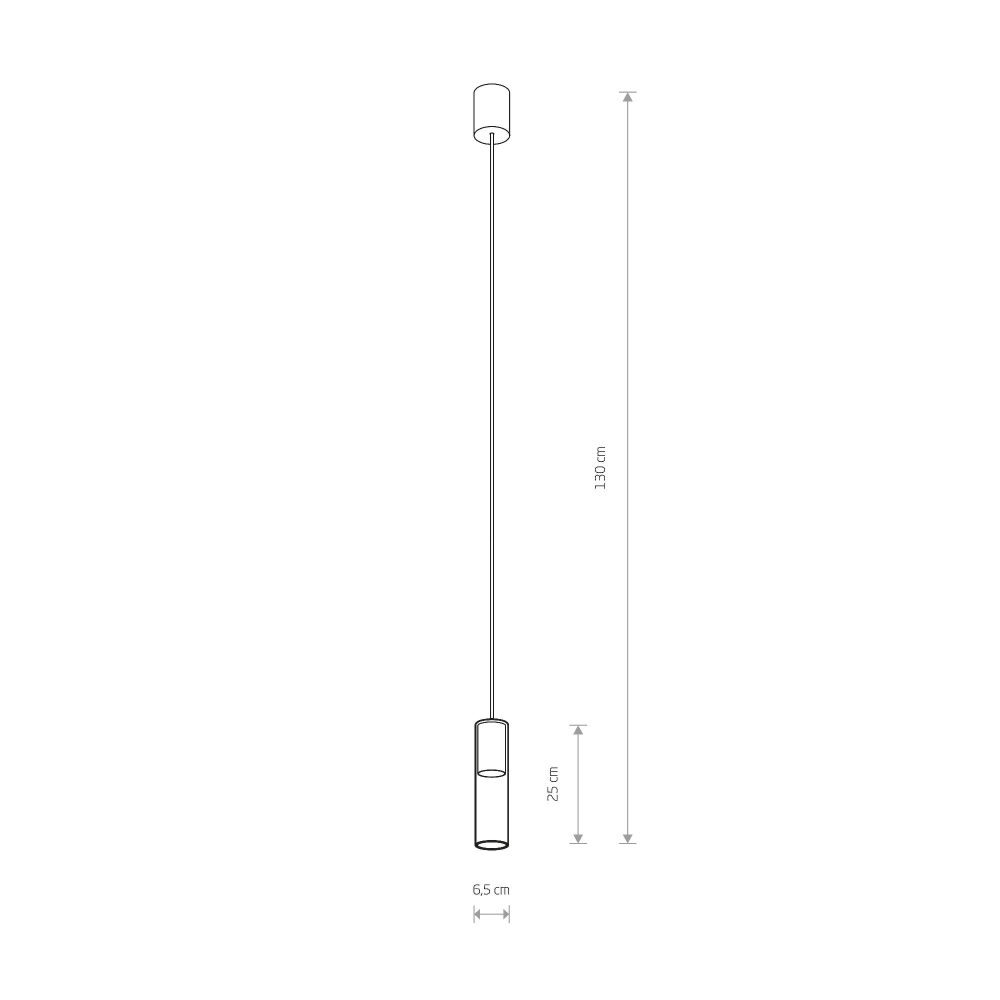 CYLINDER BLACK M pendant - Слика 2
