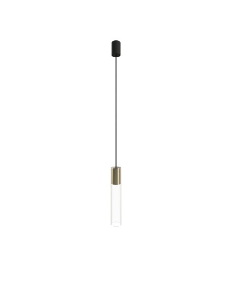 CYLINDER SOLID BRASS L pendant
