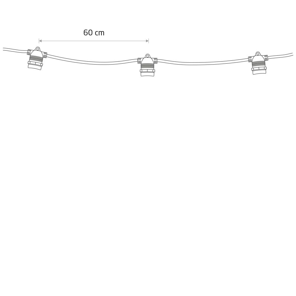 FESTOON LIGHTS 15XE27, 9M, IP65 - Слика 3