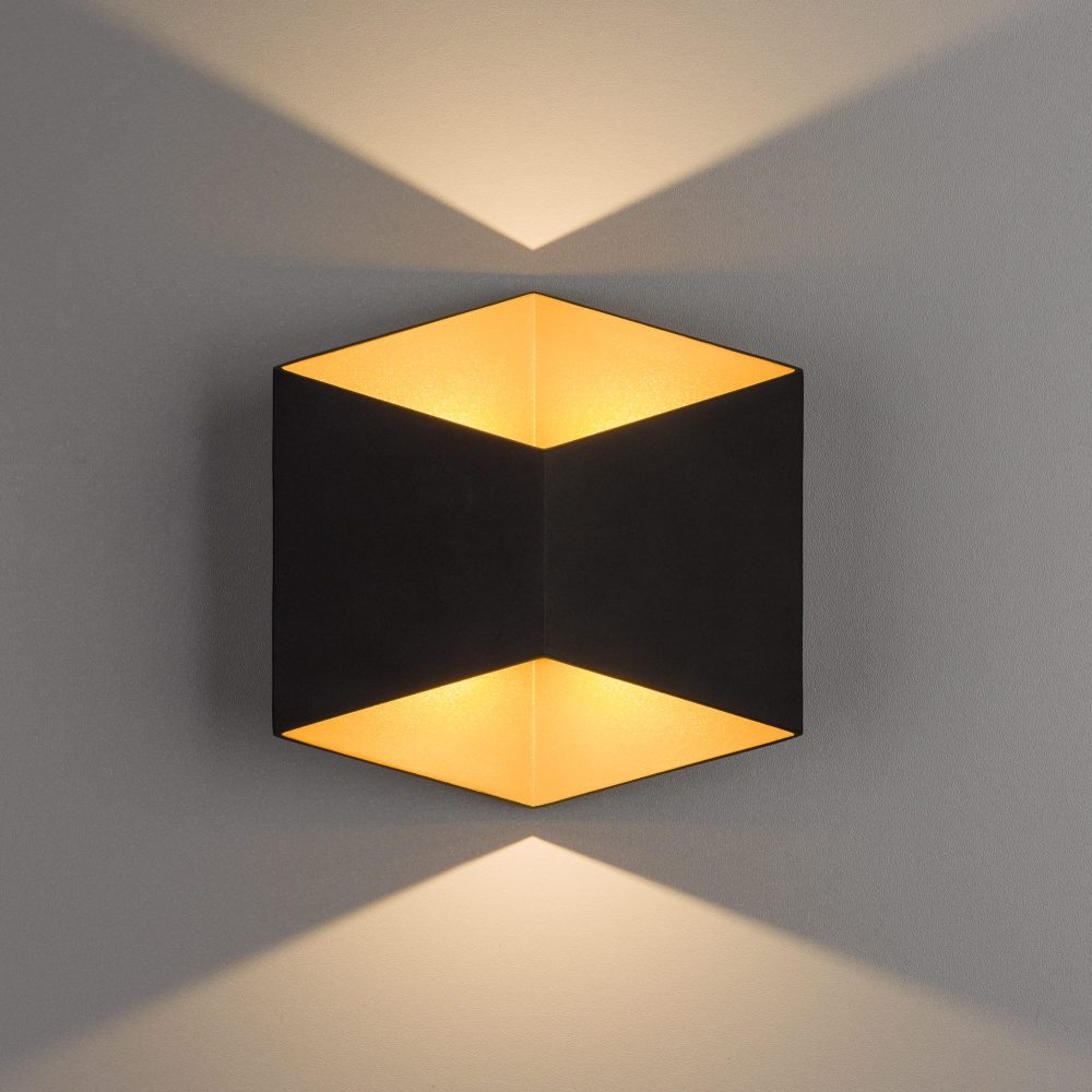 Zidna lampa TRIANGLES LED BLACK-GOLD - Слика 2