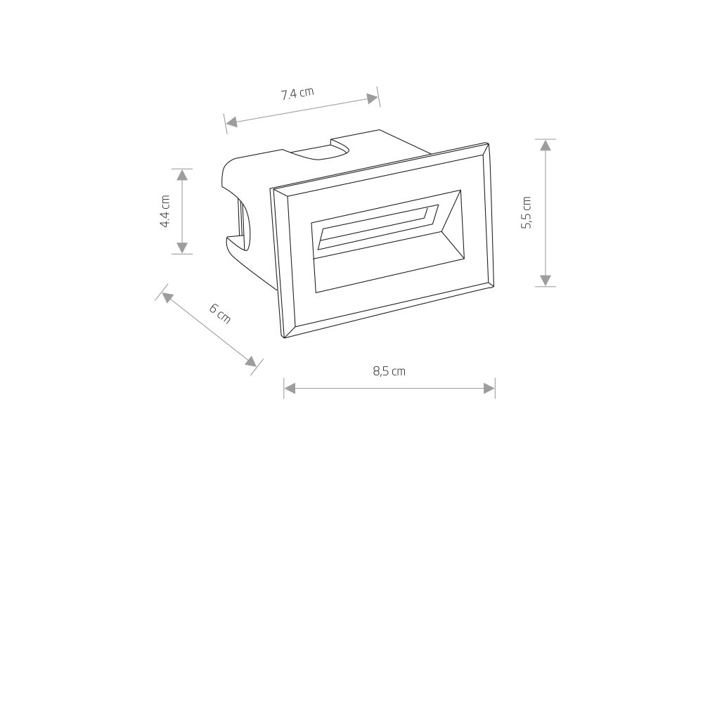 Ugradna zidna lampa BAY LED S - Слика 4