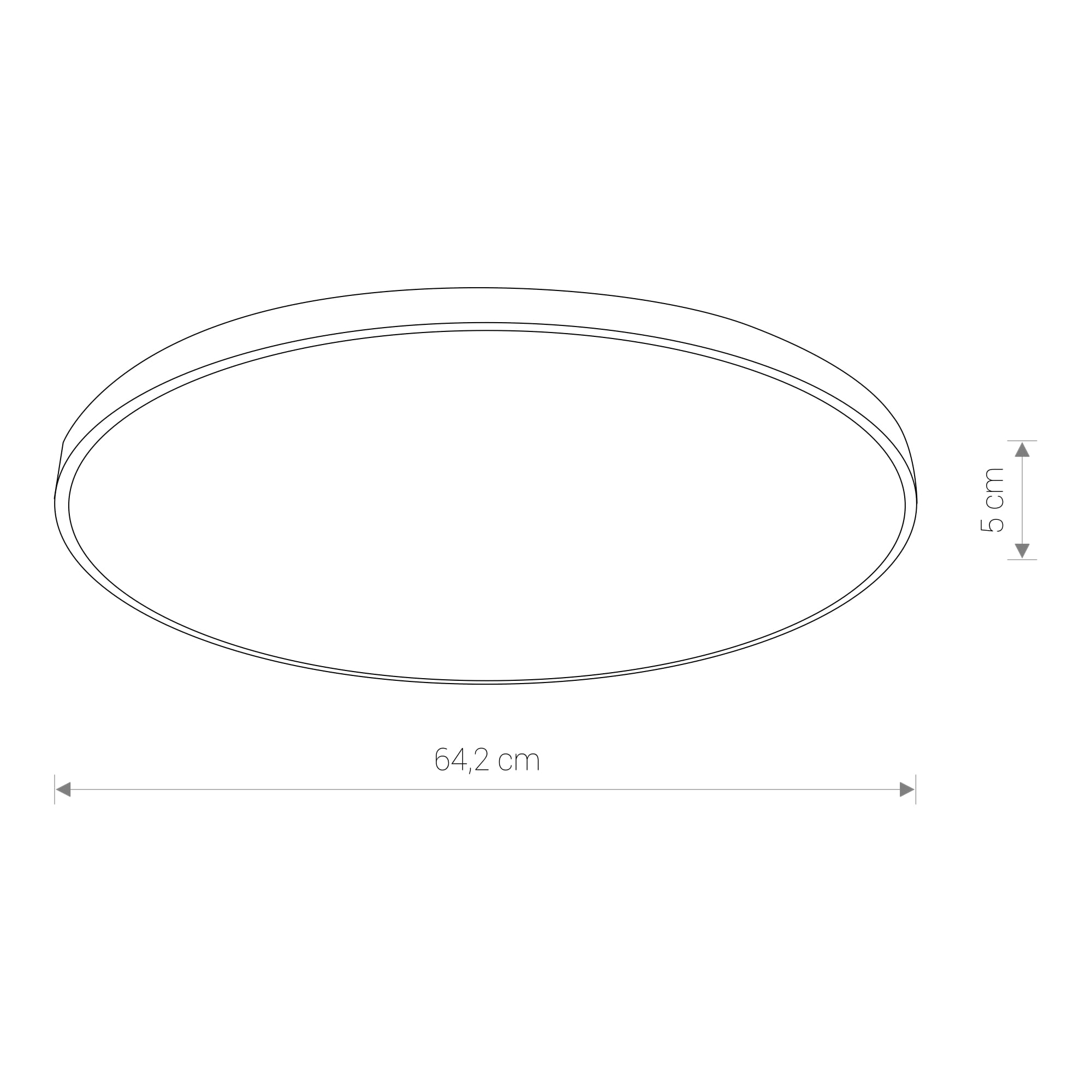 Plafonjera AGNES ROUND LED WHITE 64W 3000K IP44 - Слика 2