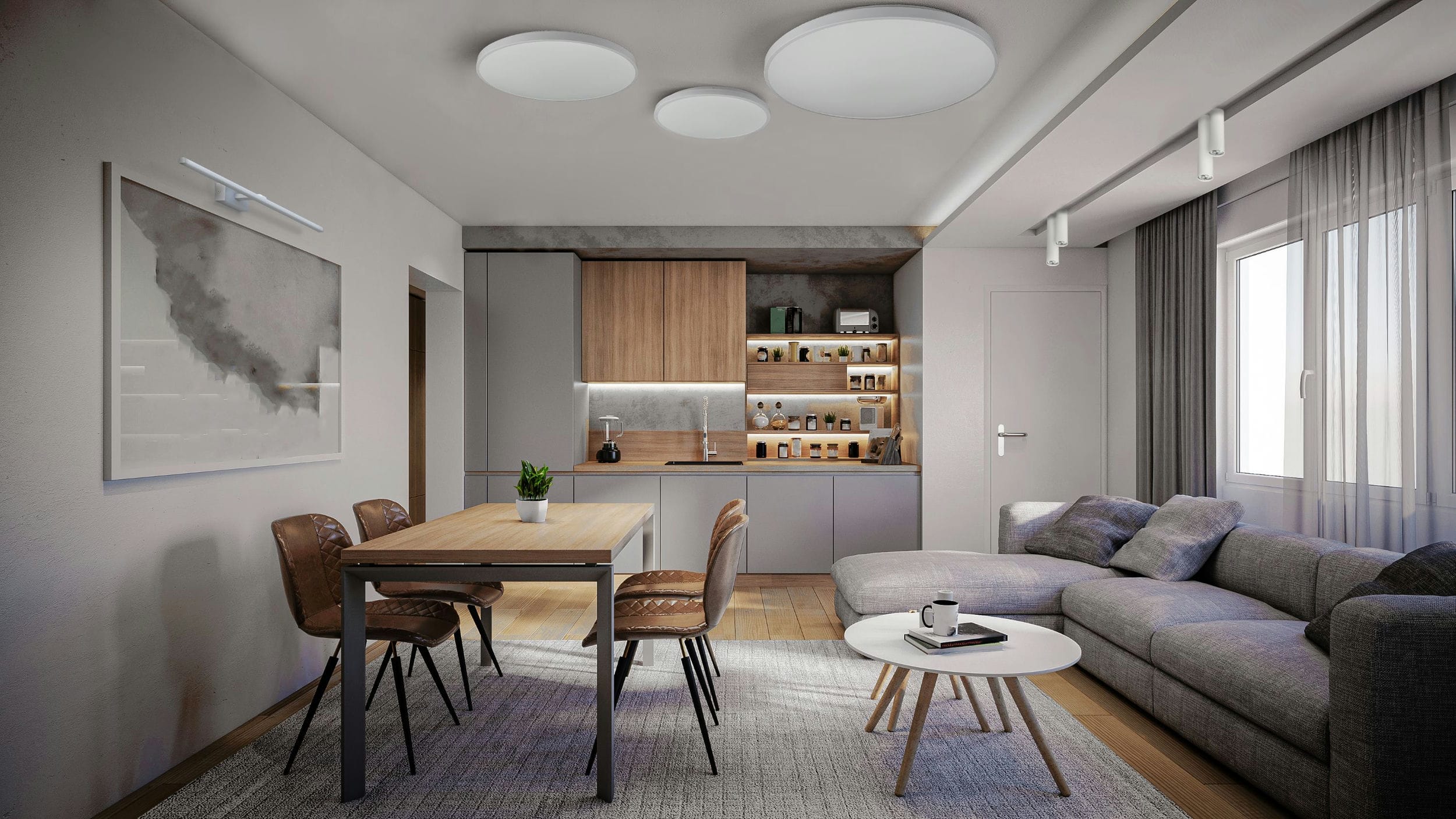 Plafonjera AGNES ROUND LED WHITE 64W 3000K IP44 - Слика 3