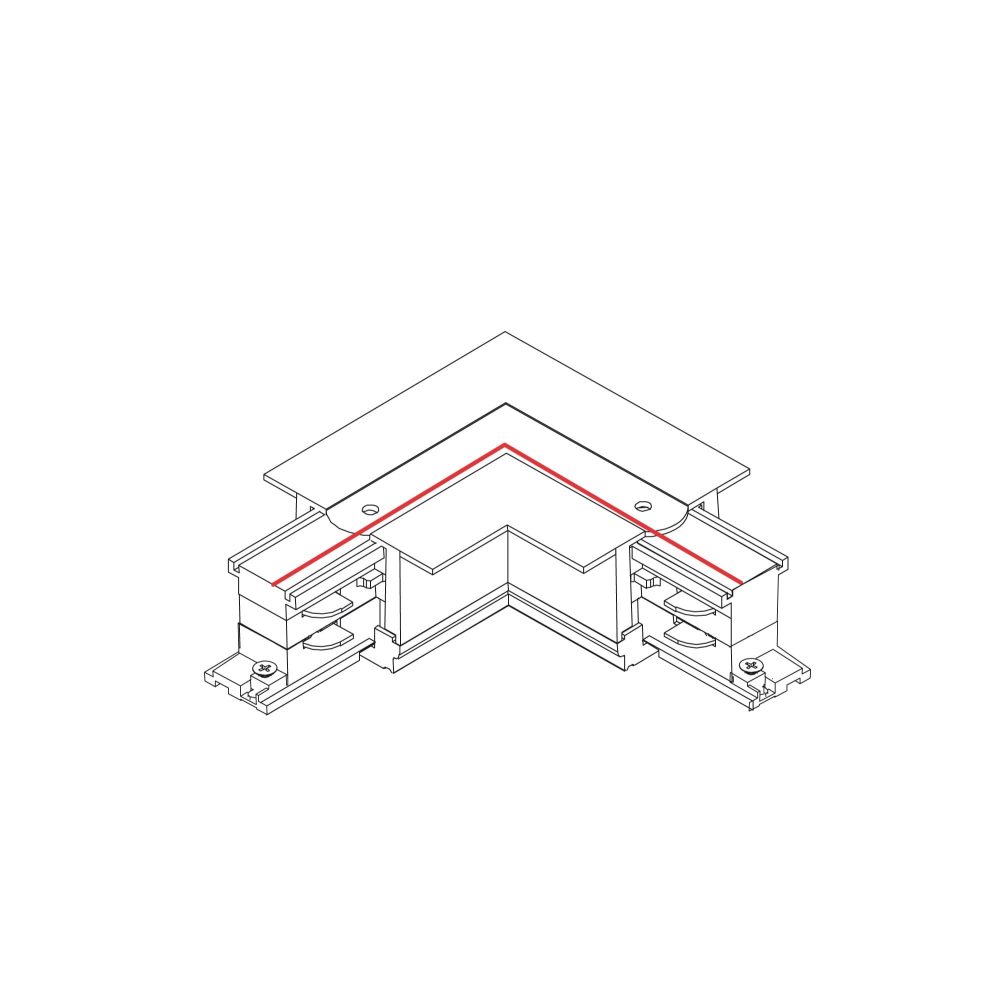 CTLS RECESSED POWER L CONNECTOR, RIGHT (L-R) BLACK - Слика 2