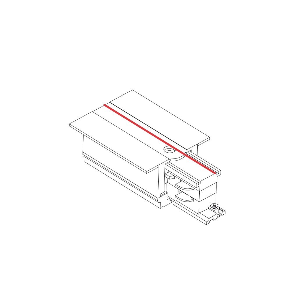 CTLS RECESSED POWER END CAP, LEFT (PE-L) WHITE - Слика 2