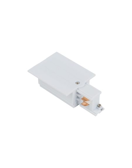 CTLS RECESSED POWER END CAP, LEFT (PE-L) WHITE