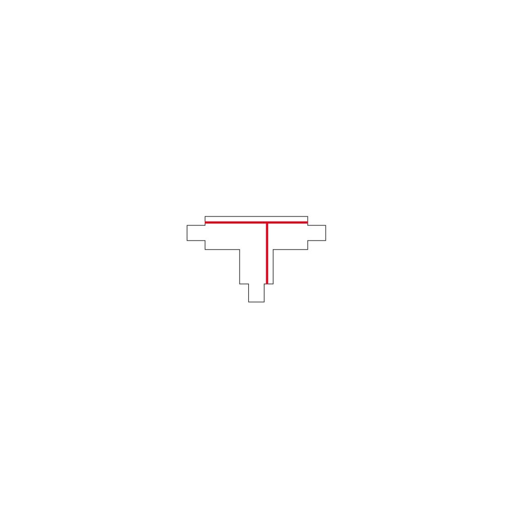 CTLS RECESSED POWER T CONNECTOR LEFT 1 (T-L1) WHITE - Слика 3