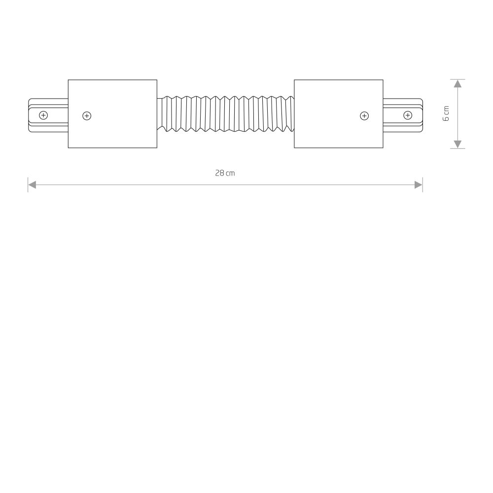 PROFILE RECESSED FLEX CONNECTOR WHITE - Слика 2