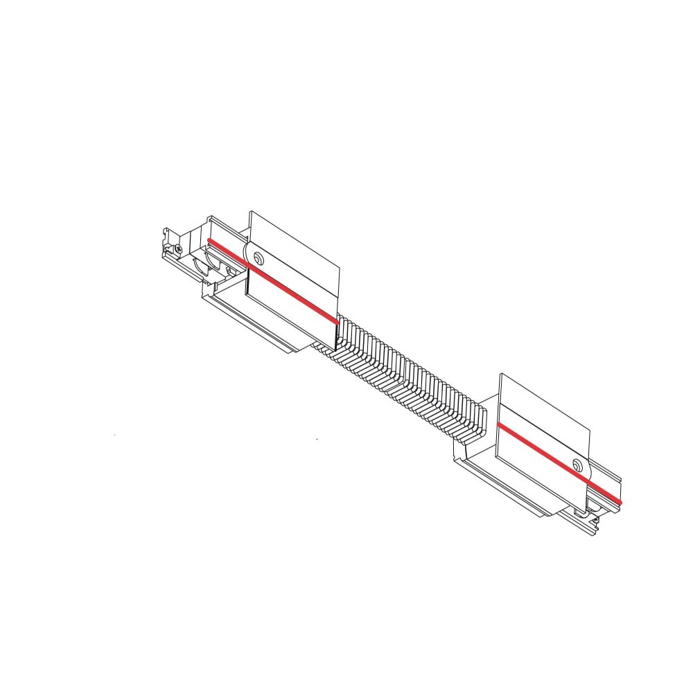 CTLS RECESSED POWER FLEX CONNECTOR WHITE - Слика 2