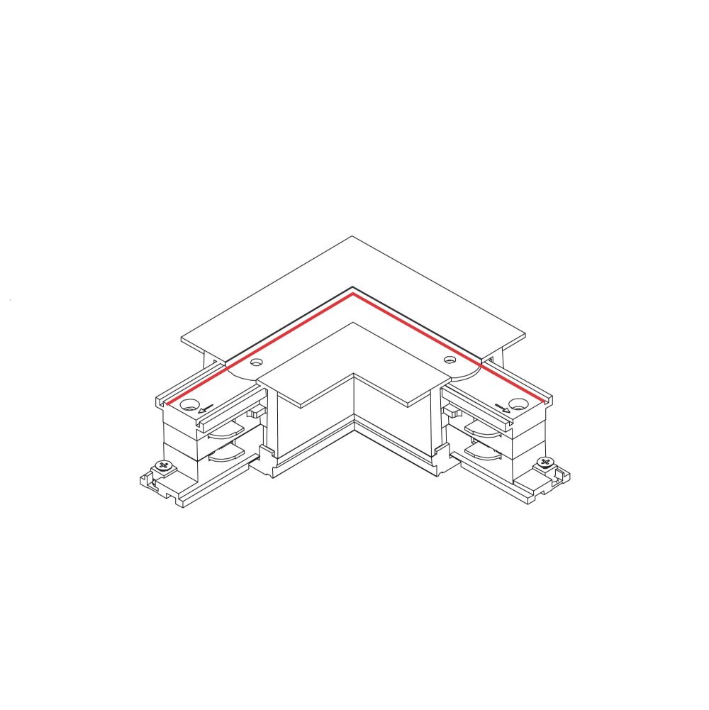 CTLS RECESSED POWER L CONNECTOR, LEFT ( L-L) BLACK - Слика 2