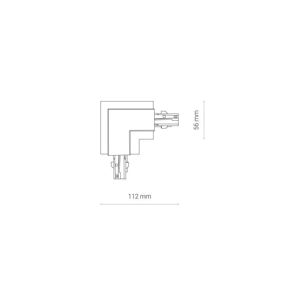 CTLS RECESSED POWER L CONNECTOR, LEFT ( L-L) BLACK - Слика 4