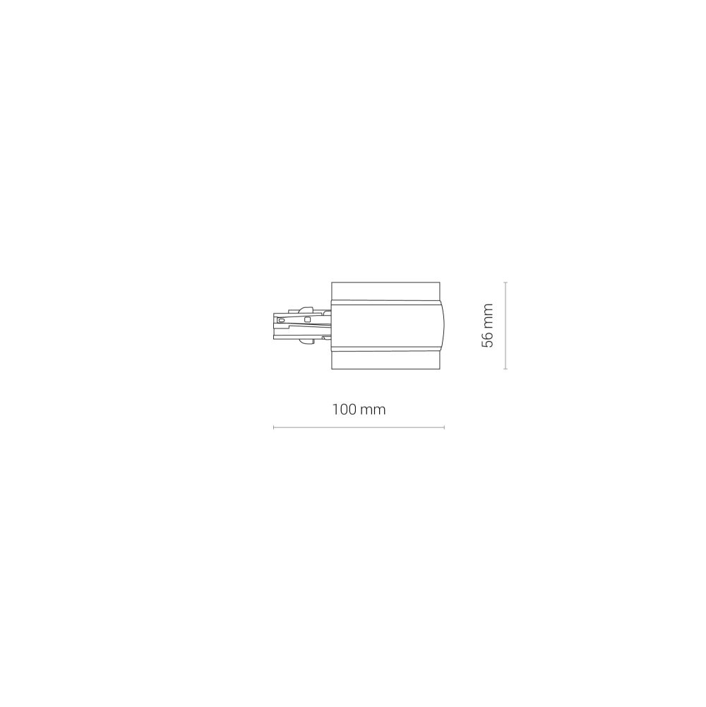 CTLS RECESSED POWER END CAP RIGHT ( PE-R ) BLACK - Слика 4