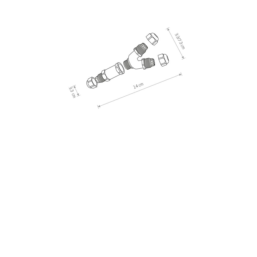 IP68 "Y" WATERPROOF CONNECTOR - Слика 2