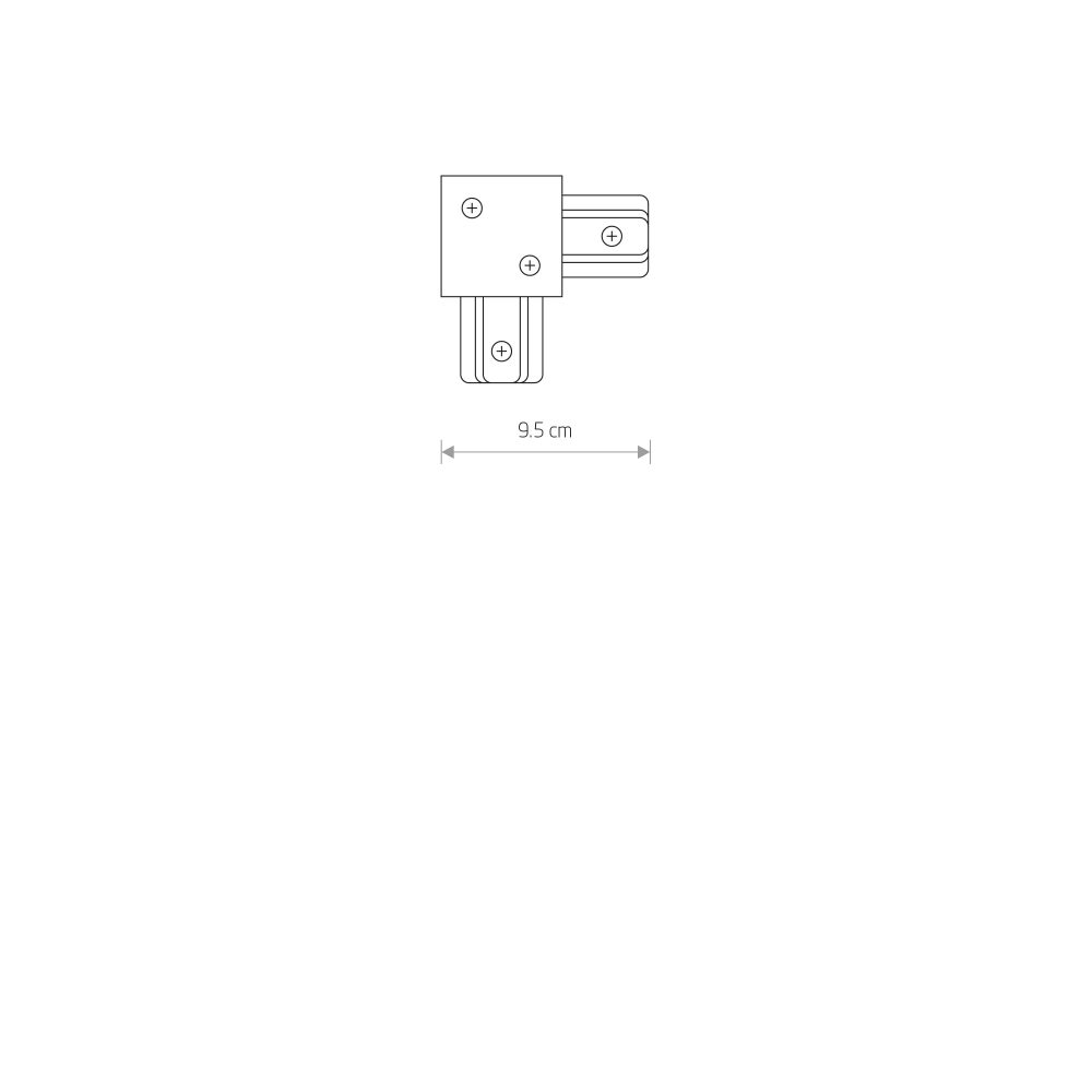 PROFILE RECESSED L-CONNECTOR BLACK - Слика 2