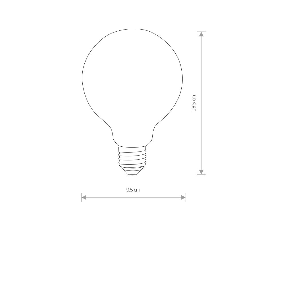 BULB GLASS BALL LED 8W E27 3000K - Слика 2