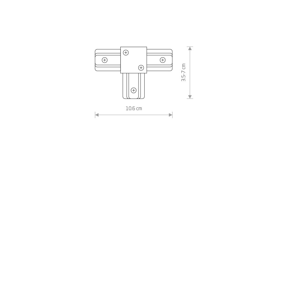 PROFILE T-CONNECTOR WHITE - Слика 2
