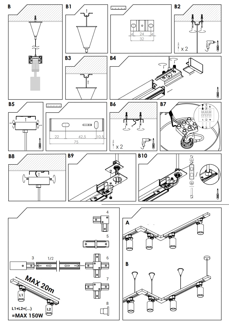 PROFILE POWER SUPPLY KIT BLACK - Слика 4