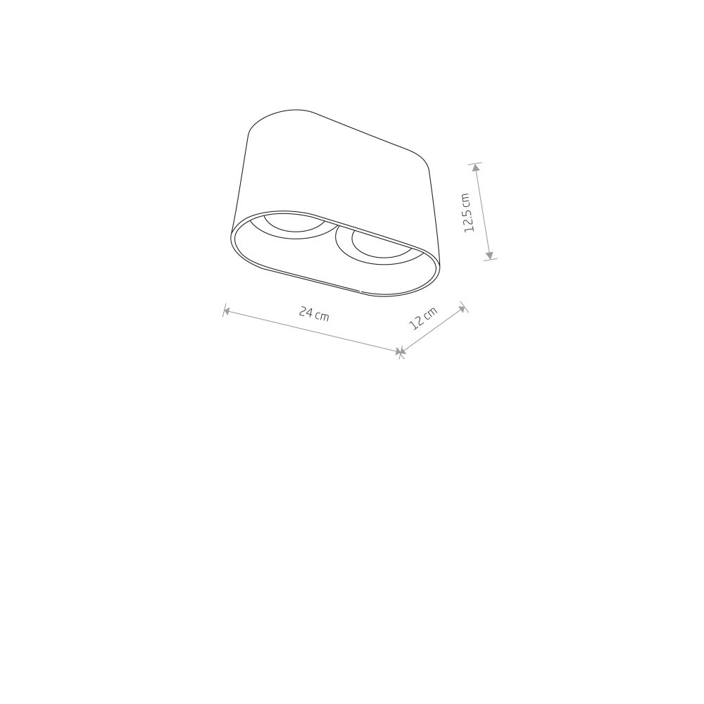 Spot lampe OVAL WHITE - Слика 2