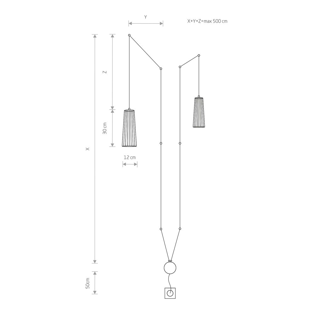 DOVER BLACK II wall lamp cable - Слика 2