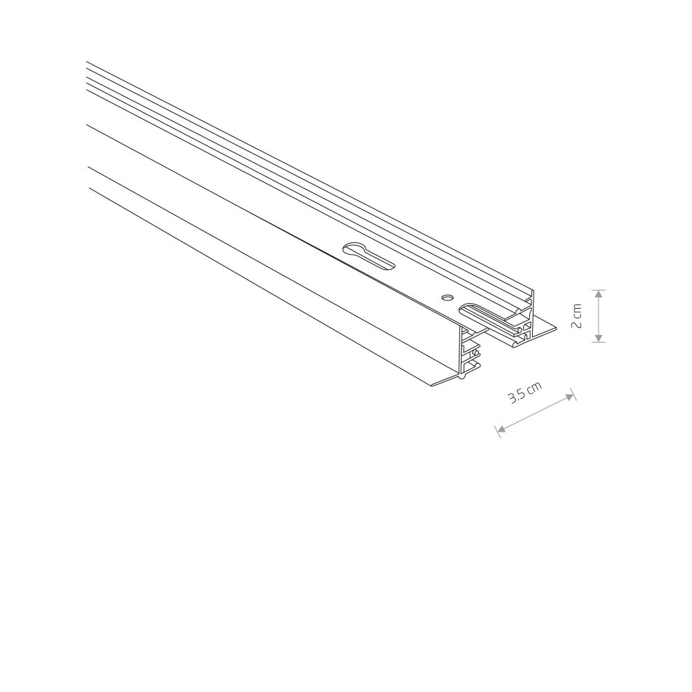 PROFILE TRACK WHITE 1 METRE - Слика 2