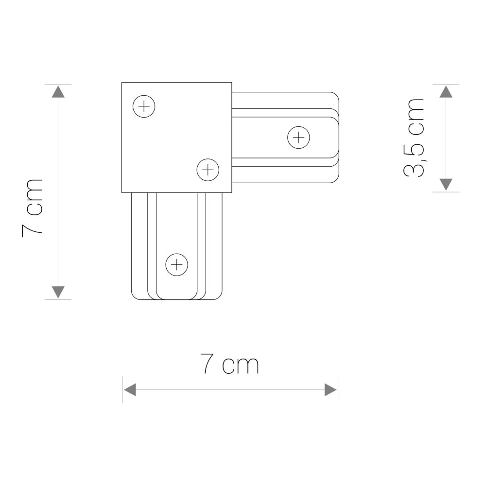 PROFILE L-CONNECTOR BLACK - Слика 2