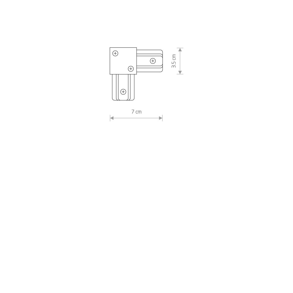 PROFILE L-CONNECTOR WHITE - Слика 2