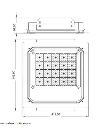 DAWN LED REFLEKTOR BR-FL100W-07K 5000K 13000lm 90° IP65