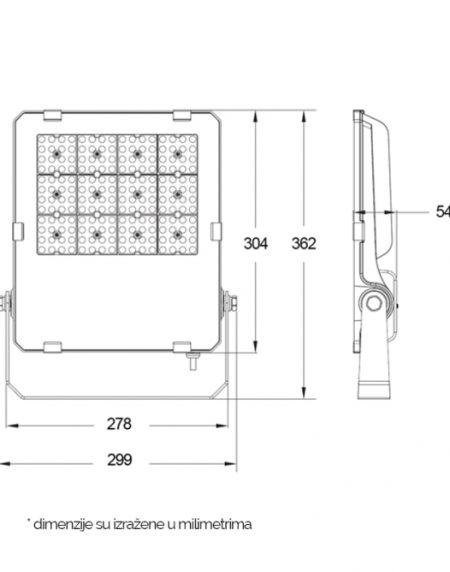 DAWN LED REFLEKTOR BR-FL100W-03Q 4000K 13000lm 90° IP65