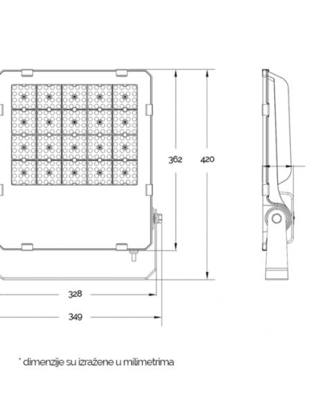 DAWN LED REFLEKTOR BR-FL200W-03Q 4000K 26000lm 90° IP65