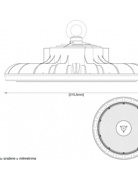 DAWN LED REFLEKTOR HBS-200W 4000K 90° IP65