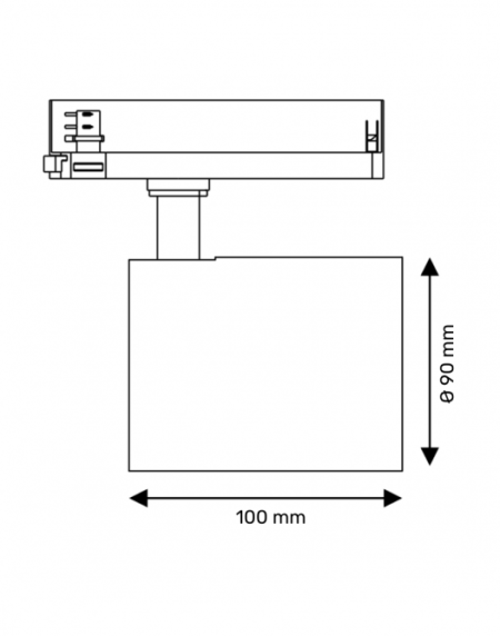 DAWN LED REF SINSKI  XS-22 22W 3000K CRNI TROFAZNI