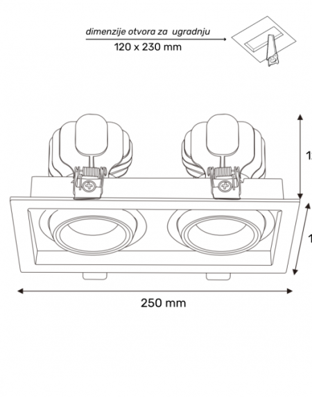 DAWN LED SVETILJKA DYF-02 50W 4000K BELA
