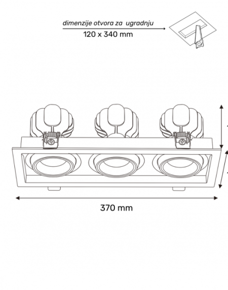 DAWN LED SVETILJKA DYF3-03 75W 4000K BELA