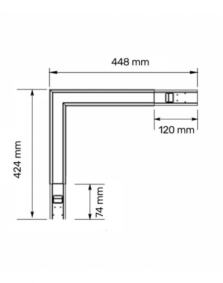 DAWN LED SVETILJKA LL40 L(90°) 21/18/15/12W CCT CRNA