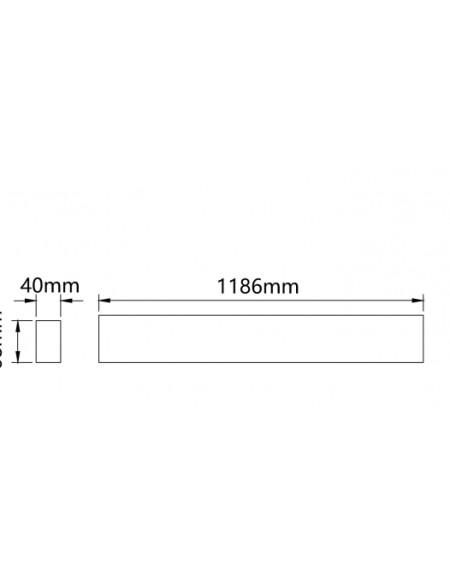DAWN LED SVETILJKA LL40120 20/30/40W CCT BELA 1,2 met