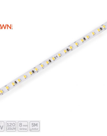 DAWN LED TRAKA HL 2835-120-NW 24V IP20 (5met, 12W/m, 8mm)