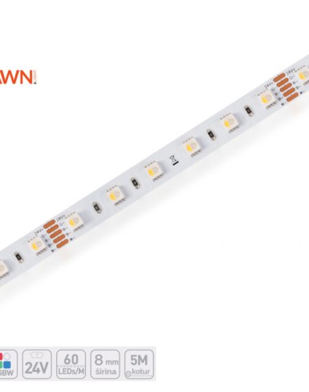 DAWN LED TRAKA HL 5050-60-RGBW 24V IP20 (5met, 19.2W/m, 12mm)