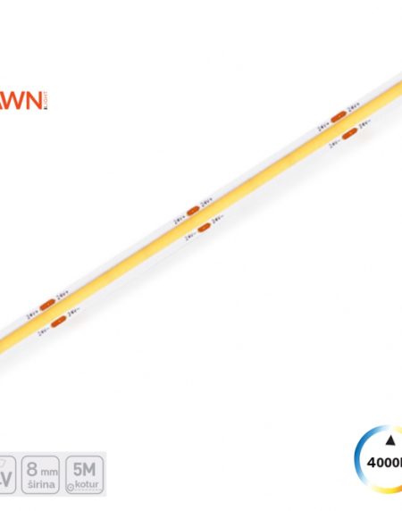 DAWN LED TRAKA HL COB NW 24V IP20 (5met, 4.8W/m, 8mm)